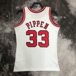 NBA 33 Pippen 1997-98 Bulls Maillot Retro blanc